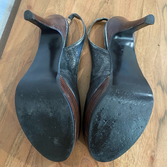 Gunmetal Slingback Platform heels - Picture 7 of 9